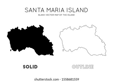 Santa Maria Island map. Borders of Santa Maria Island for your infographic. Vector illustration. svg