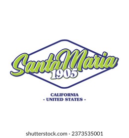 santa maria typography for t shirt, poster or your brand design vector svg