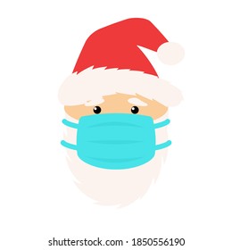 Santa in mask clipart image