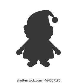 santa merry christmas cartoon celebration icon. Isolated and flat illustration. Vector graphic