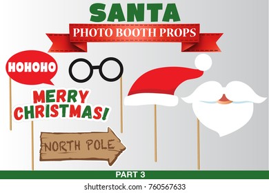 santa photo booth props printable