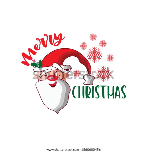 Santa Merry Christmas Svg Dxf Perfect Stock Vector Royalty Free