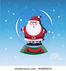 Santa. Merry Christmas. Vector Illustration