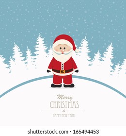 santa merry christmas winter background