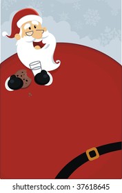 santa with milk and cookies