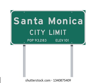 Santa Monica City Limit road sign