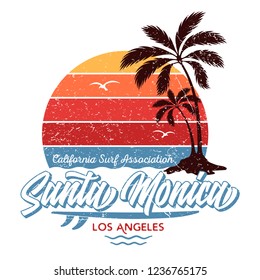 Santa Monica / Los Angeles - Tee Design For Printing