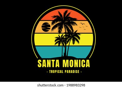 santa monica tropical paradise color yellow orange and green