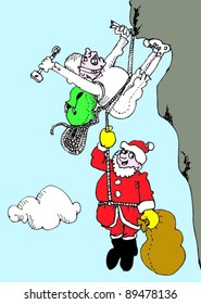 Santa the mountaineer