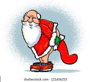 Santa and the Naughty List Cartoon