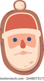 ilustração de vetor de pão de gengibre de Santa anos novos