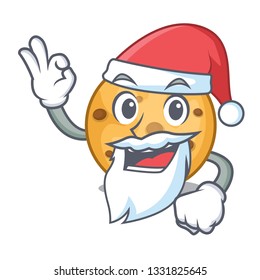 Santa oat cookie isolated with the cartoon