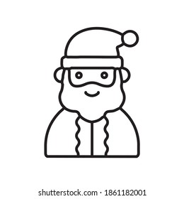 Santa Old Man line icon