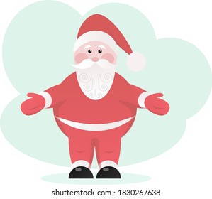 Santa on a blue background