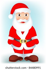 Santa on a blue background