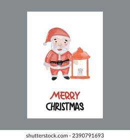 santa on christmas celebration invitation card templates