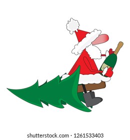 Santa on the Christmas tree