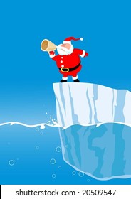 Santa on iceberg