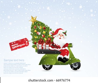 Santa on a motorcycle