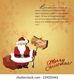 Santa on a parchment