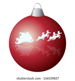 Santa on a Red Background