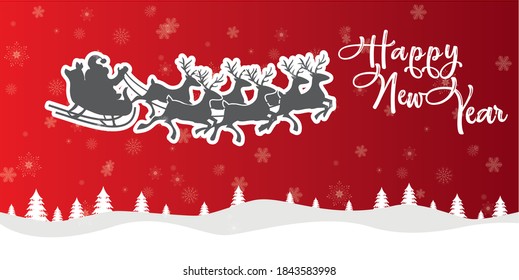 Weihnachtsmütze auf rotem Hintergrund, glückliches neues Jahr Frohe Weihnachten