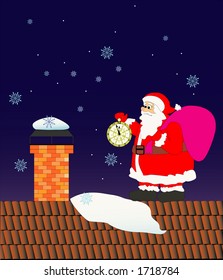 Santa on the roof