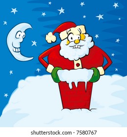 Santa on the roof