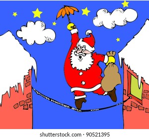 Santa on the rope