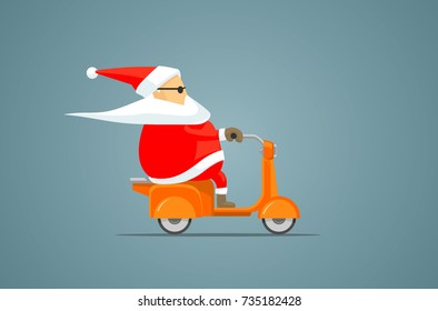 Santa on Scooter Bike