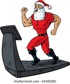 Santa on a treadmill	