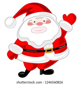 Santa on a white background