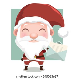 Santa with opened letter