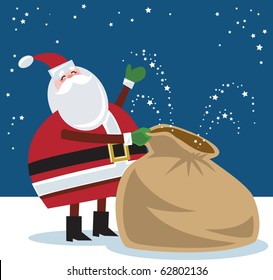 Santa opening bag