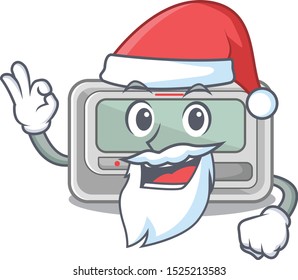 Santa pager cartoon isolated with the character