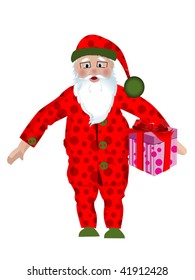 Santa in pajamas