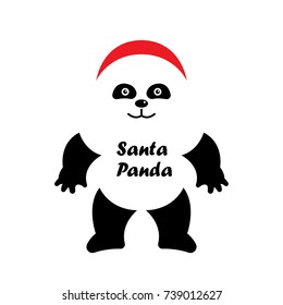 santa panda bear icon shape silhouette