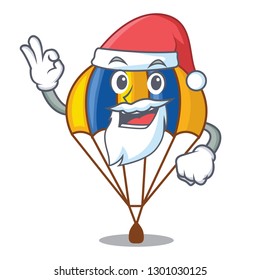 Santa parachute in shape of acartoon fuuny