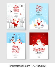 Santa party invitation set