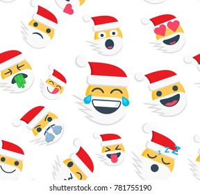 Santa pattern in a flat design