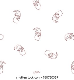 Santa Pattern, Line Pattern, vector art, seamless pattern, natal pattern