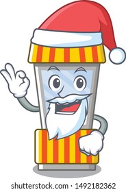 Santa popcorn vending machine in mascot shape