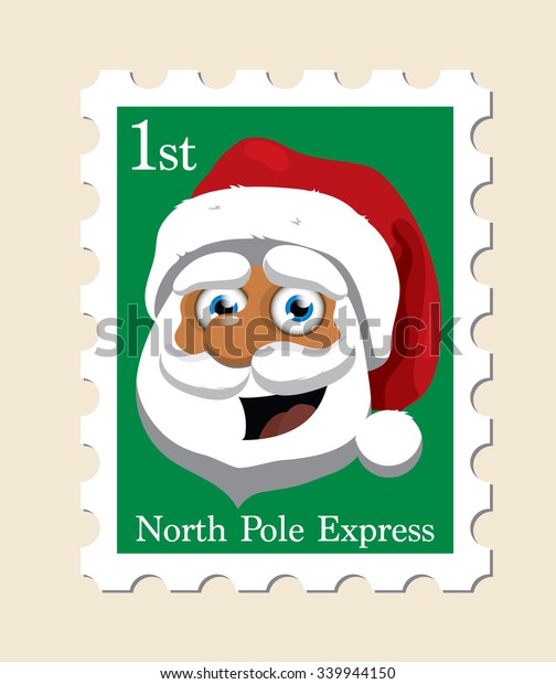 Santa Postage Stamp Stock Vector (Royalty Free) 339944150