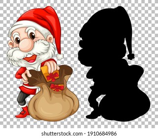 Ilustración de bolsas Santa y presente