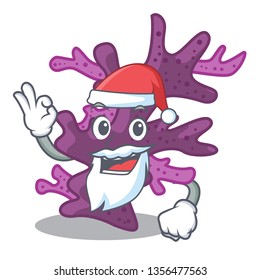 Santa purple coral reef the shape mascot