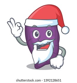 Santa purple sweet potato in cartoon fridge