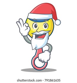 Santa rattle toy mascot cartoon