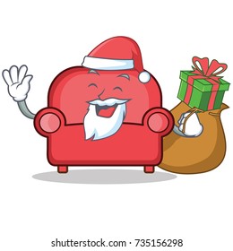 Santa red sofa character cartoon