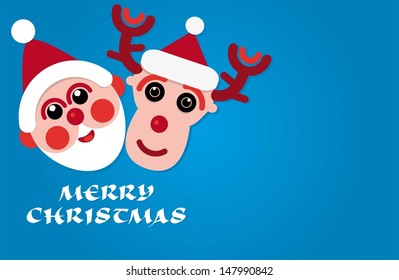 Santa and reindeer