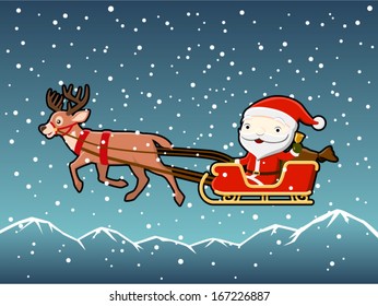 Santa and Reindeer